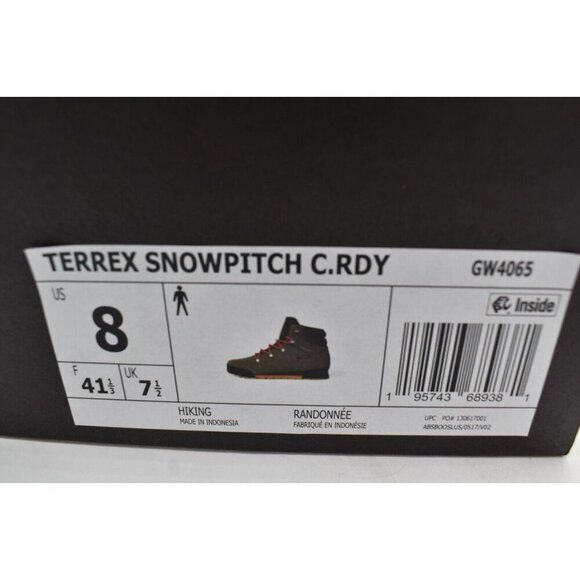 Adidas Mens Size 8 Terrex Snowpitch COLD.RDY Primaloft Insulated Hiking Boots main image 6